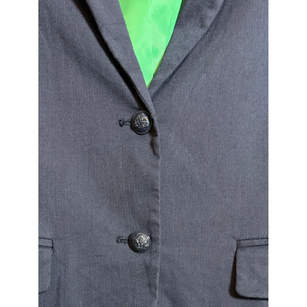 Gap The Academy Blazer Womens Size 8 Navy Blue Two Button Jacket Preppy Academia - Picture 5 of 9